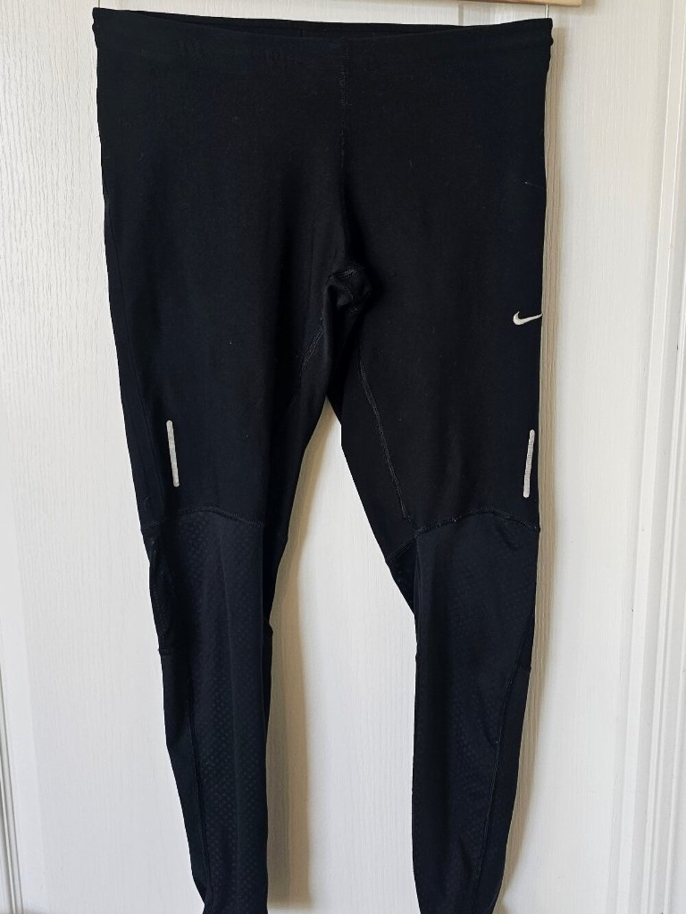 Nike Women’s Dri Fit Black Swoosh Pull On Leggings Yoga Pants | Size: M | Y2K